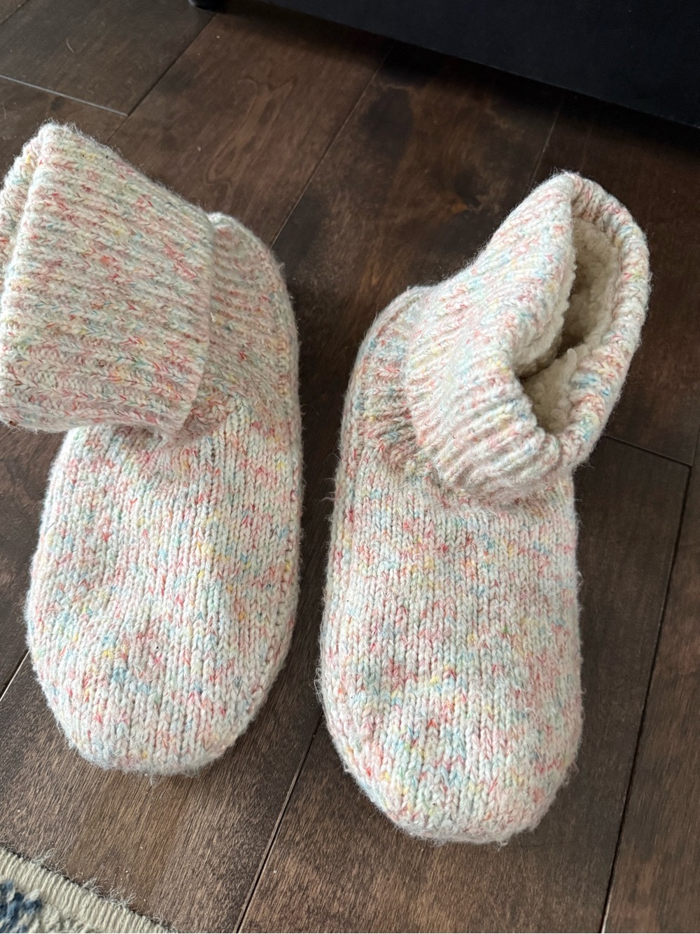 Bomba Cozy Knit Kids Slipper Boots in Speckled Pastel